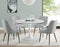 Colfax 5-Piece White Marble Dining Set (Table & 4 Chairs)