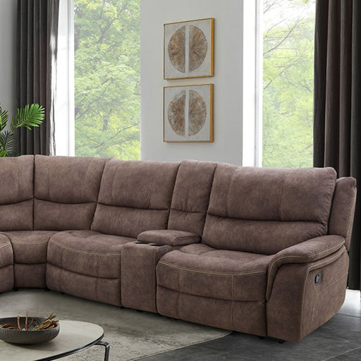 JEROMINUS DARK BROWN SECTIONAL