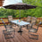 60 x 38 Inch Rectangular Patio Dining Table with 1.6 Inch Umbrella Hole