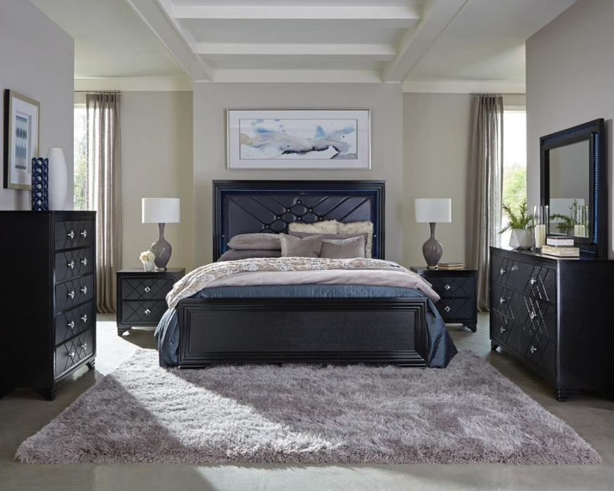 Penelope 5-piece Bedroom Set Midnight Star and Black