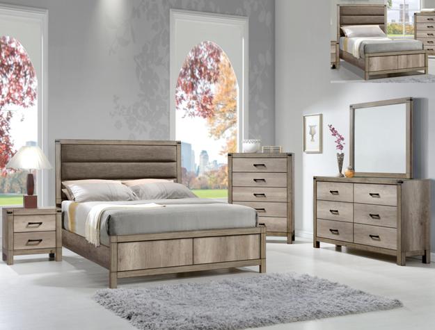 Matteo Melamine Upholstered Panel Bedroom Set