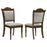 Willowbrook Upholstered Dining Side Chair Grey And Chestnut (Set Of 2)