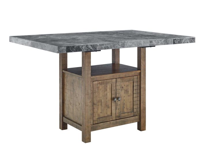 Grayson 60-inch Marble Top Counter Storage Table