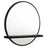 Arini Round Vanity Wall Mirror With Shelf Black