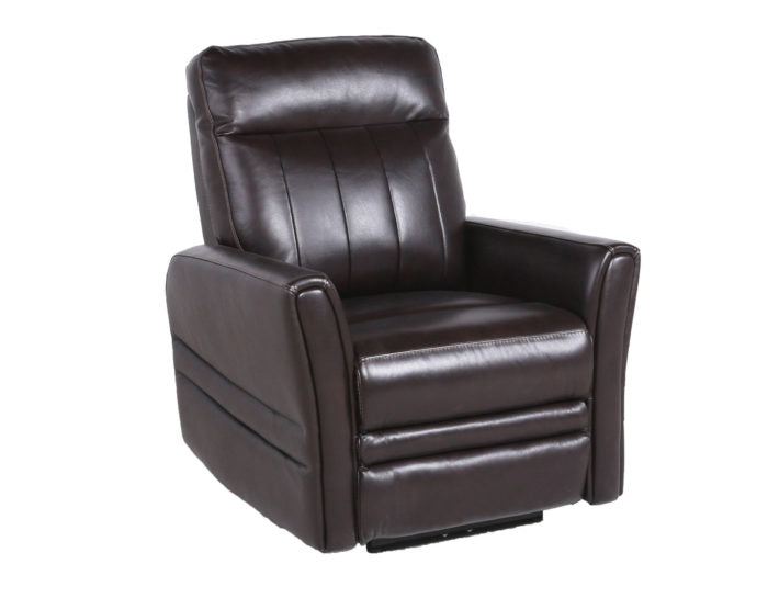 Coachella Dual-Power Leather Recliner, Brown