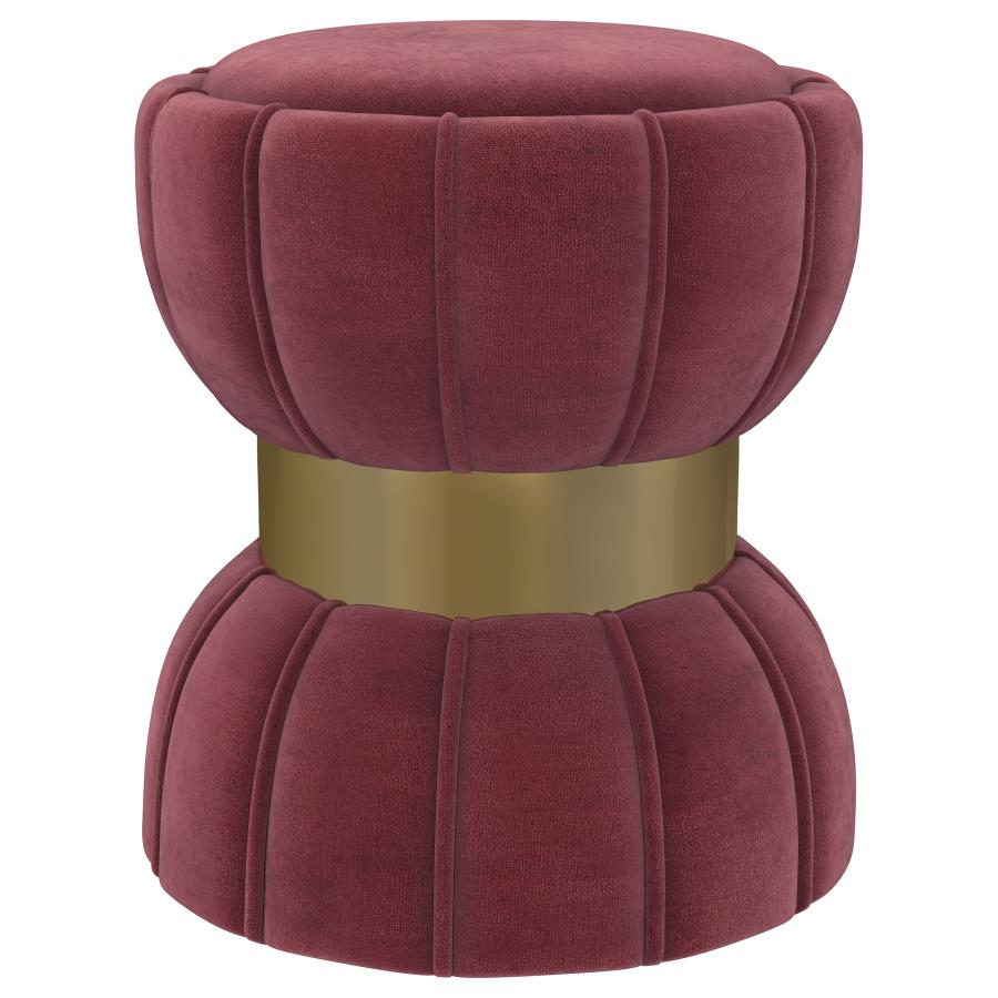 Sora Upholstered Round Ottoman