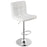 Armless PU Leather Bar Stool with Adjustable Height and Swivel Seat