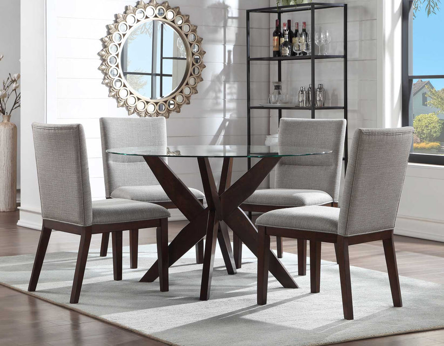 Amalie 5-Piece Dining Set (Table & 4 Chairs)