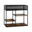 4-Tier Industrial Console Table with Wire Basket and shelf