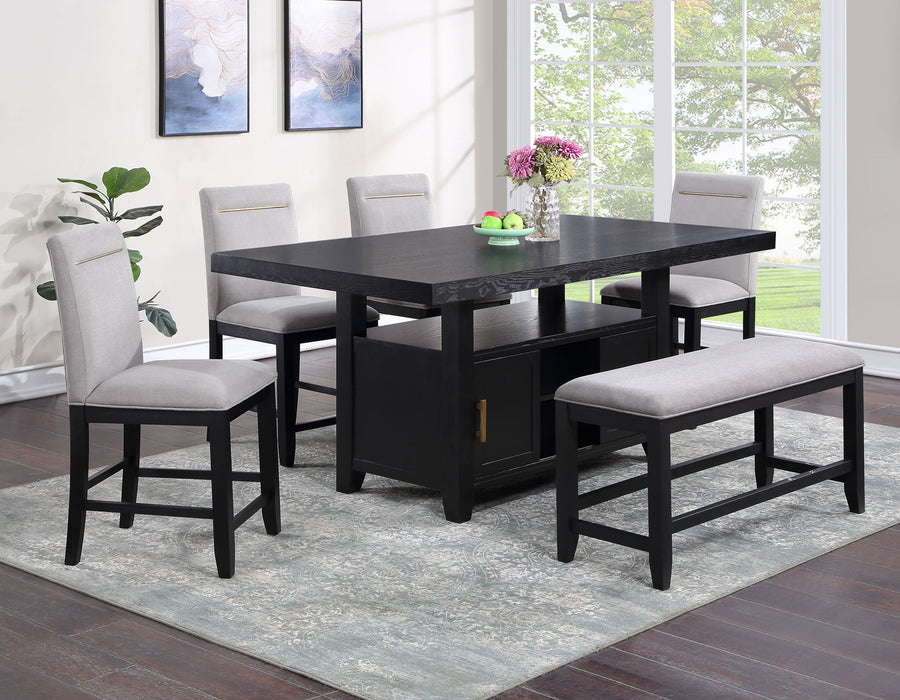 Yves 6-Piece Storage Counter Dining Set