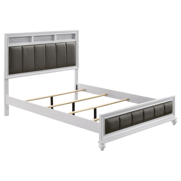 Barzini Upholstered Panel Bed White