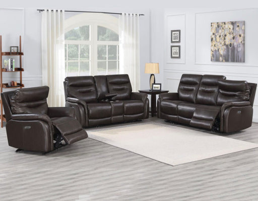 Fortuna 3-Piece Dual-Power Leather Reclining Set(Sofa, Loveseat & Chair)