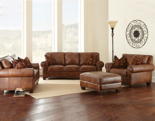 Silverado Leather 4-Piece Set (Sofa, Loveseat, Chair & Ottoman)