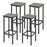 Set of 4 Bar Stool Set 26 Inch Bar Chair with Metal Legs and Footrest