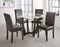 Verano 5 Piece Set (Glass Top Table & 4 Black Side Chairs)