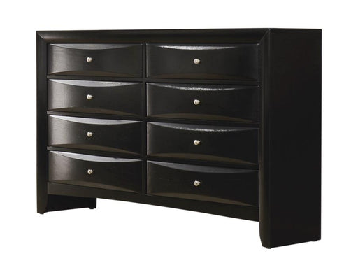 Briana Rectangular 8-drawer Dresser Black