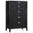 Brookmead 5-Drawer Bedroom Chest Black