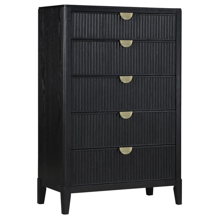 Brookmead 5-Drawer Bedroom Chest Black