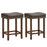 24 Inch Upholstered PU Leather Bar Stools Set of 2