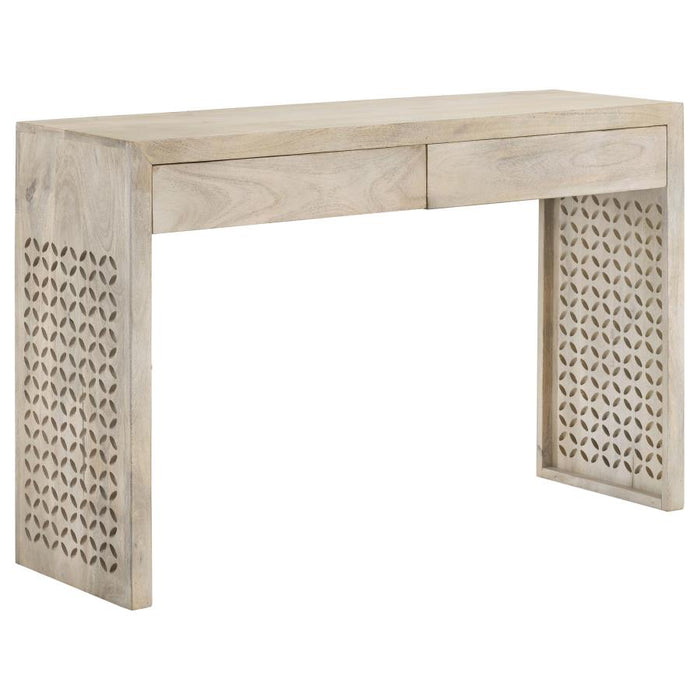 Rickman Rectangular 2-Drawer Console Table White Washed