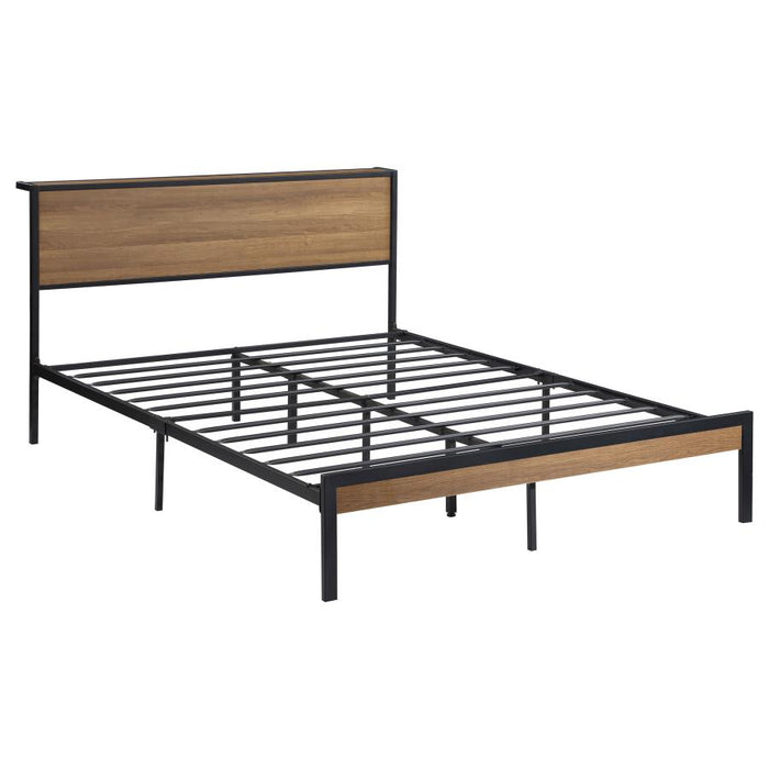 Ricky Bed Light Oak and Black