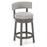 27/31 Inch Swivel Bar Stool with Upholstered Back Seat and Footrest