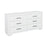 Jessica 6-drawer Dresser White