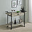 Ventura 2-Tier Bar Cart With Storage Drawer Grey Driftwood