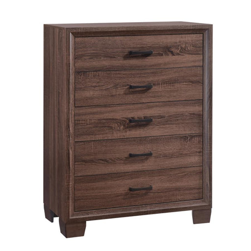 Brandon 5-drawer Chest Medium Warm Brown