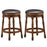 Set of 2 24/29 Inch Swivel Leather Padded Dining Bar Stools