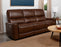 Greenfield Upholstered Power Reclining Sofa Saddle Brown