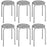 6-Pack Stackable Multifunctional Daisy Design Backless Round Metal Stool Set