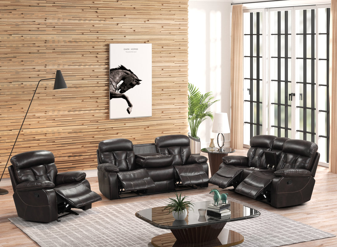 Tiger Brown - 3pc Reclining Living Room