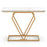 Gold Console Table with Diamond Shape Geometric Frame