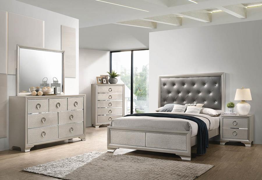 Salford 5-piece Bedroom Set Metallic Sterling