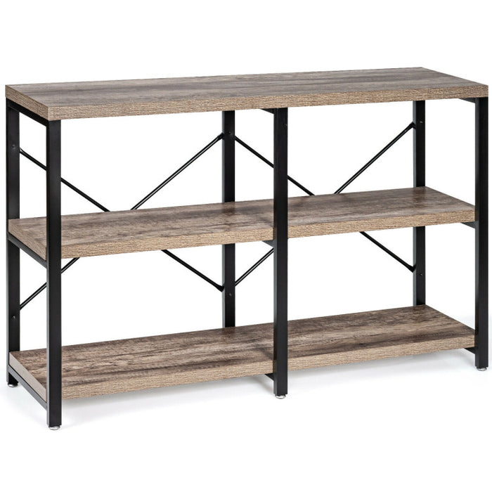 3 Tier 47 Inch Console Metal Frame Sofa Table