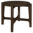 Cota Round Solid Wood End Table Dark Brown