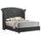 Melody Wingback Upholstered Bed Grey