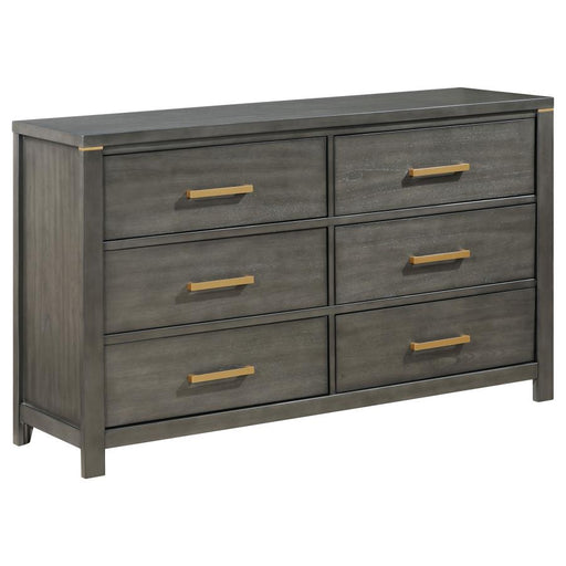 Kieran 6-drawer Bedroom Dresser Grey