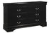 Louis Philip 6 Drawer Black Dresser