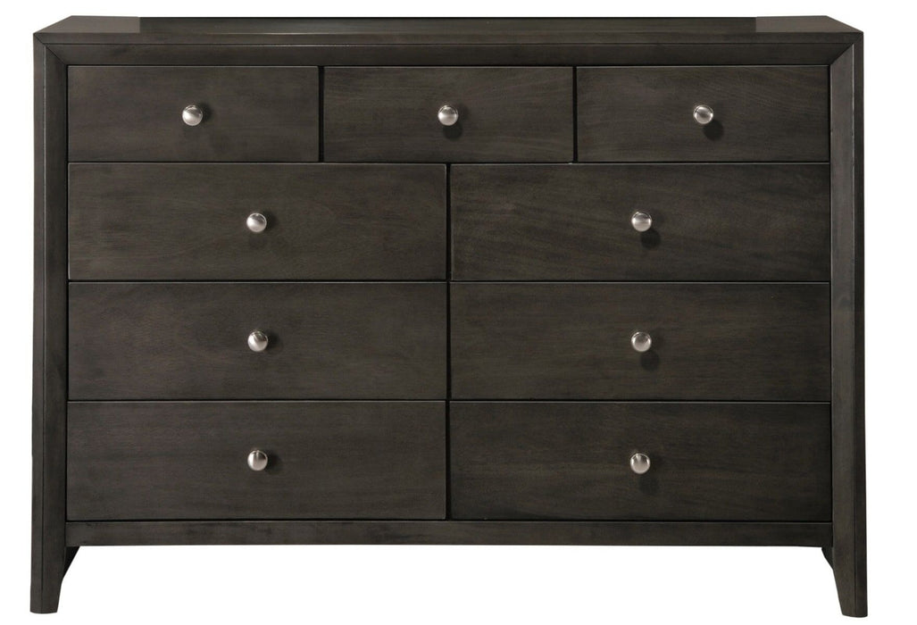 Evan 9 Drawer Grey Dresser