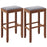 2 Pieces 31 Inch Upholstered Bar Stool Set with Solid Rubber Wood Frame and Footres