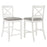 Hollis X-Back Counter Height Dining Chairs White and Grey (Set of 2)