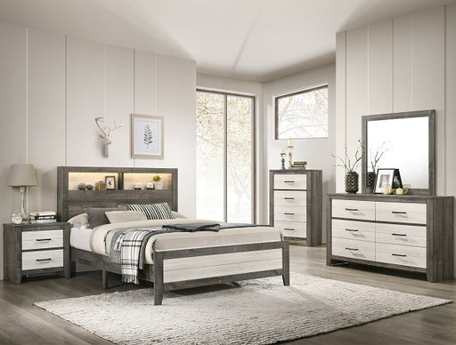 Rhett Brown/Cream LED Platform 5 pc Bedroom Set