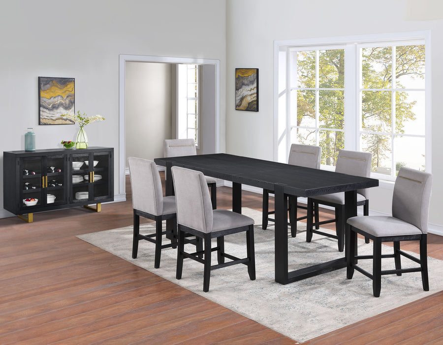 Yves 5-Piece Counter Dining Set (Counter Table & 4 Performance Fabric Counter Chairs)