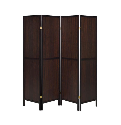 Deepika 4-Panel Folding Screen Tobacco And Cappuccino