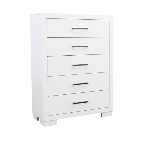 Jessica 5-drawer Chest White