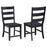 Newport Ladder Back Dining Side Chair Black (Set Of 2)