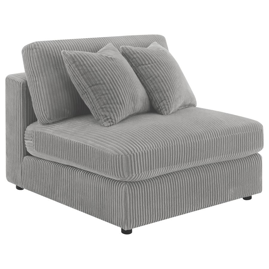 Blaine Upholstered Armless Chair Fog