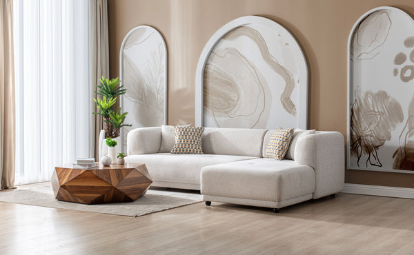 Lyna Ivory 2 Pc RAF Sectional